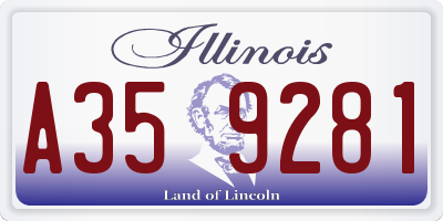 IL license plate A359281