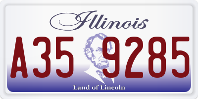 IL license plate A359285