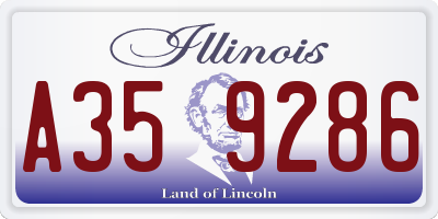 IL license plate A359286