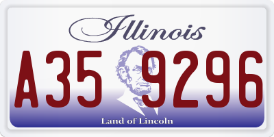 IL license plate A359296