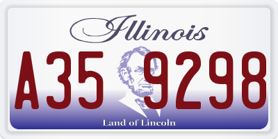 IL license plate A359298