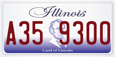 IL license plate A359300