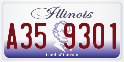 IL license plate A359301