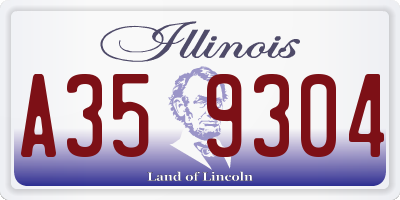 IL license plate A359304