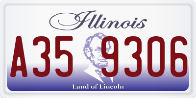 IL license plate A359306