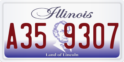 IL license plate A359307
