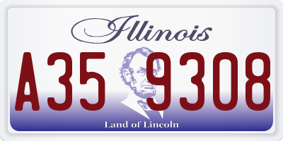 IL license plate A359308