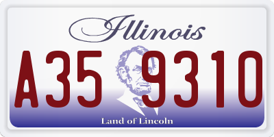 IL license plate A359310