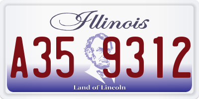 IL license plate A359312