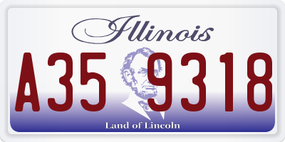 IL license plate A359318