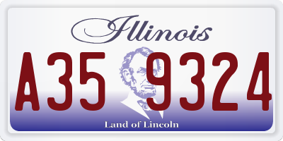 IL license plate A359324