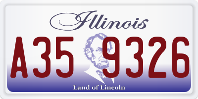 IL license plate A359326