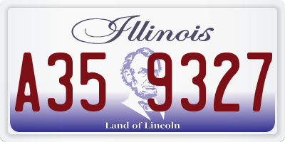 IL license plate A359327