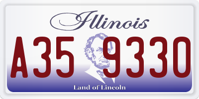 IL license plate A359330