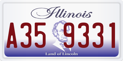 IL license plate A359331