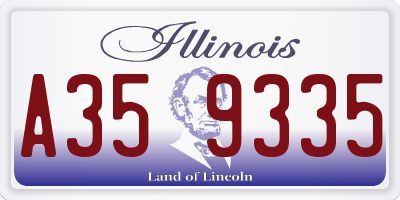 IL license plate A359335