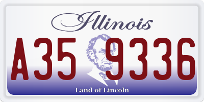 IL license plate A359336