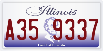 IL license plate A359337