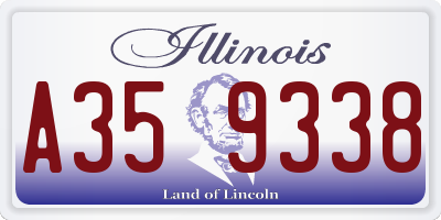 IL license plate A359338