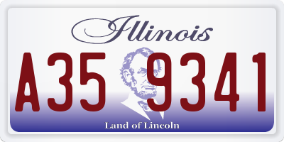 IL license plate A359341