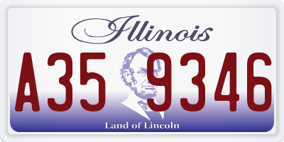 IL license plate A359346