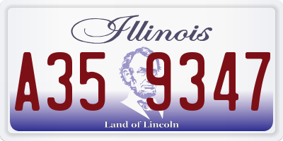 IL license plate A359347