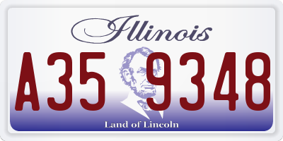 IL license plate A359348