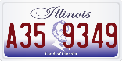 IL license plate A359349