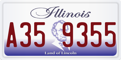 IL license plate A359355