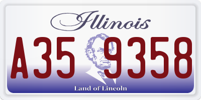 IL license plate A359358