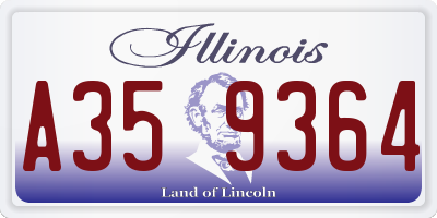 IL license plate A359364