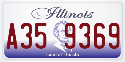 IL license plate A359369