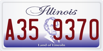 IL license plate A359370
