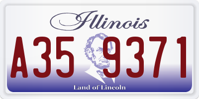 IL license plate A359371