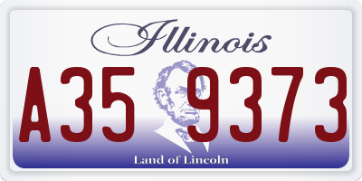 IL license plate A359373