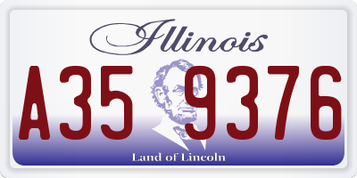 IL license plate A359376