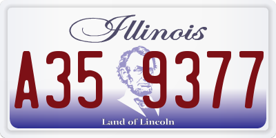 IL license plate A359377