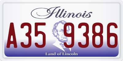 IL license plate A359386