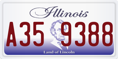 IL license plate A359388