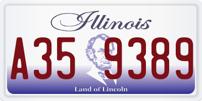 IL license plate A359389