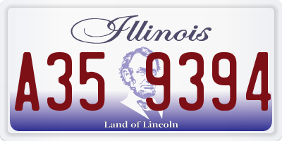 IL license plate A359394