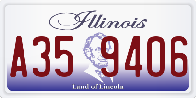 IL license plate A359406