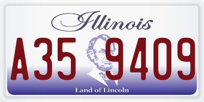 IL license plate A359409