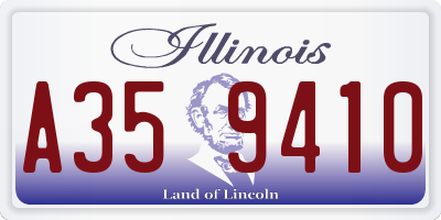 IL license plate A359410