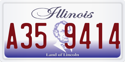 IL license plate A359414