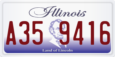 IL license plate A359416