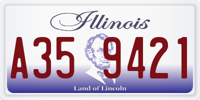 IL license plate A359421