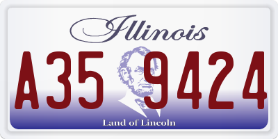 IL license plate A359424