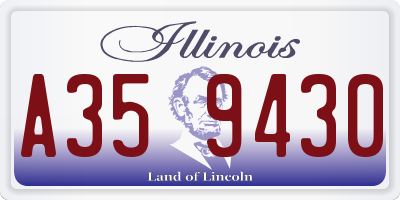 IL license plate A359430