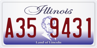 IL license plate A359431